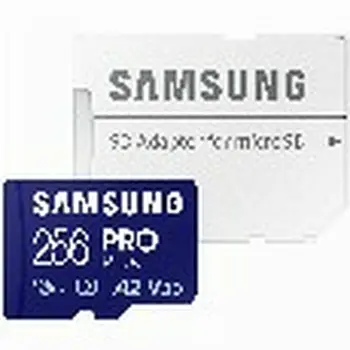 Micro SD Memory Card with Adaptor Samsung MicroSDHC PRO Plus 256GB