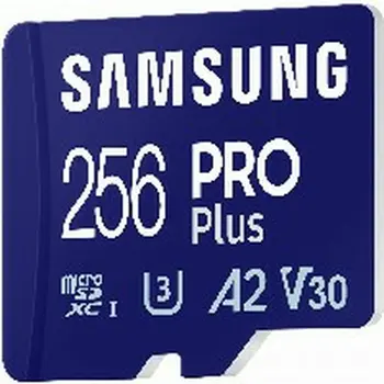 Micro SD Memory Card with Adaptor Samsung MicroSDHC PRO Plus 256GB