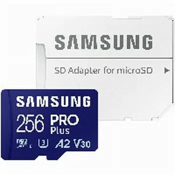 Micro SD Memory Card with Adaptor Samsung MicroSDHC PRO Plus 256GB