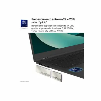 Laptop LG 14Z90RU-G.AA55B 14" i5-1334U 16 GB RAM 512 GB 512 GB SSD Spanish Qwerty