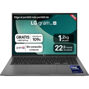 Laptop LG 16ZD90T-G.AX78B 16" 16 GB RAM 1 TB SSD Spanish Qwerty