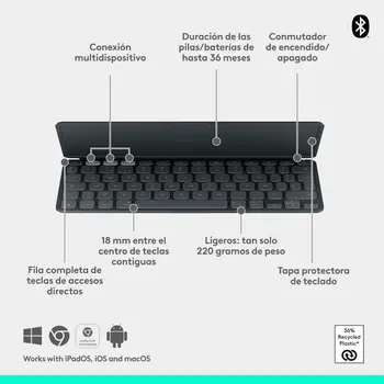 Bluetooth Keyboard Logitech 920-013010 Graphite