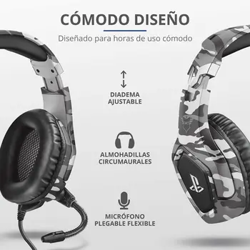 Wireless Headphones Trust 23531 GXT488 Grey