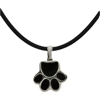 Ladies' Pendant Pet Zen 15 X 17 MM Black Silver