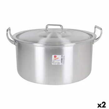 Casserole with lid Aluminium 44 x 39 x 21 cm (2 Units)