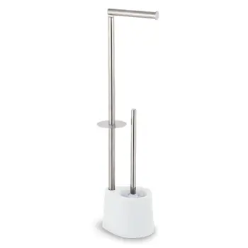 Toilet Paper Holder with Brush Stand Confortime Steel 66 x 22 cm (4 Units)