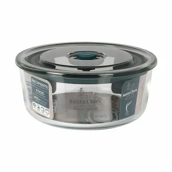 Hermetic Lunch Box Santa Clara Grey 850 ml 15,6 x 6,8 cm (4 Units)