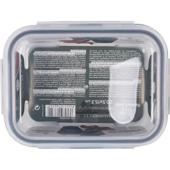 Hermetic Lunch Box Santa Clara Transparent Rectangular 1L (6 Units)