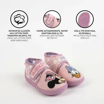 House Slippers Minnie Mouse Pink