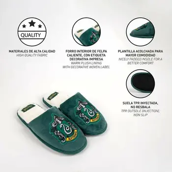 House Slippers Harry Potter Slytherin  Green 42-43