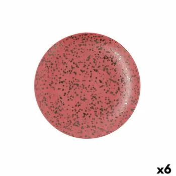 Flat plate Ariane Oxide Ceramic Red (Ø 24 cm) (6 Units)