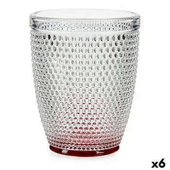 Glass Vivalto P00409ZD/BHA6 RED BO Red Transparent Glass Points 300 ml (6 Units)
