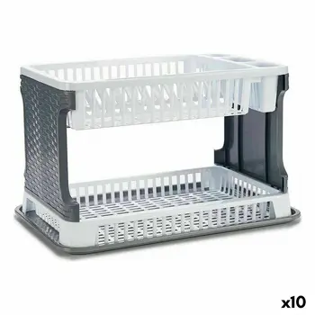Draining Rack for Kitchen Sink Kinvara TP7071-1 White 44,5 x 30,3 x 27 cm (10 Units)