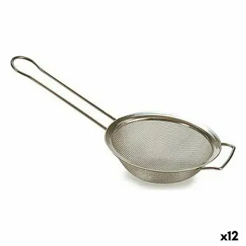 Strainer Kinvara Silver Stainless steel Ø 14 cm 13,7 x 4 x 28,5 cm (12 Units)