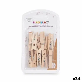 Clamps Pincello 400 Brown Wood Medium (24 Units)