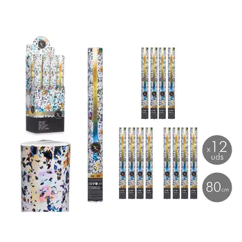 Confetti cannon NAVI-AR-482 Multicolour Paper Cardboard Plastic 5 x 78,5 x 5 cm (12 Units)