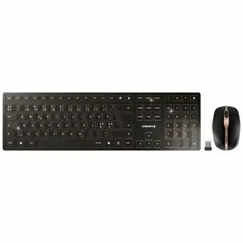 Keyboard and Mouse Cherry JD-9100PN-2 Black Spanish Qwerty