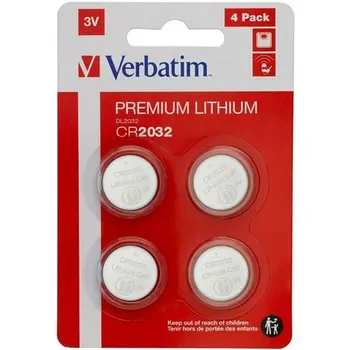 Batteries Verbatim CR2032  4 Pieces 20 Units 3V