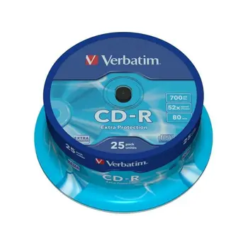 CD-R Verbatim Extra Protection 700 MB 52x 25 Pieces (8 Units)
