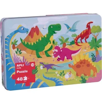 Puzzle Apli 48 x 32 cm Dinosaurs 48 Pieces (8 Units)