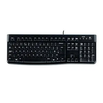 Keyboard Logitech K120 Black Spanish Qwerty (10 Units)