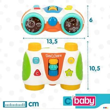 Interactive Toy for Babies Colorbaby Binoculars 13,5 x 6 x 10,5 cm (6 Units)