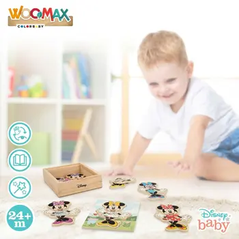 Child's Wooden Puzzle Disney + 2 Years 19 Pieces (12 Units)