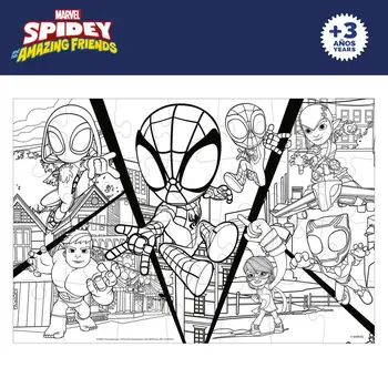 Child's Puzzle Spidey Double-sided 50 x 35 cm 24 Pieces (12 Units)