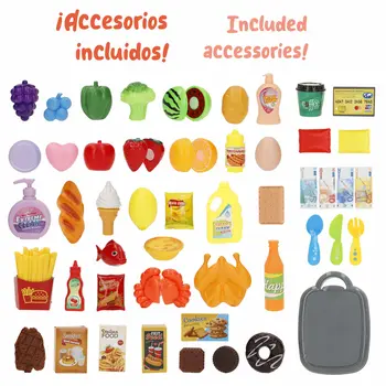 Toy Food Set 22 x 43 x 16 cm 51 Pieces 6 Units