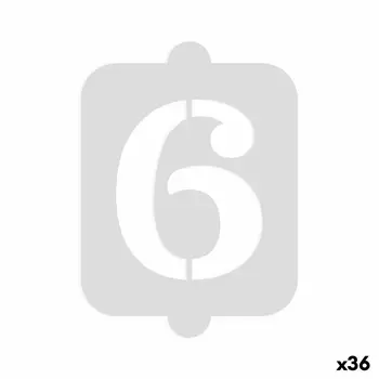 Cake stencil Algon Number 6 36 Units