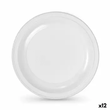 Plate set Algon Plastic 22 cm 25 Pieces (12 Units)