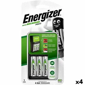 Charger + Rechargeable Batteries Energizer (4 Units)