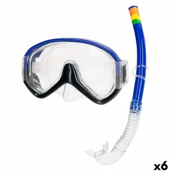 Snorkel Goggles and Tube AquaSport Blue (6 Units)