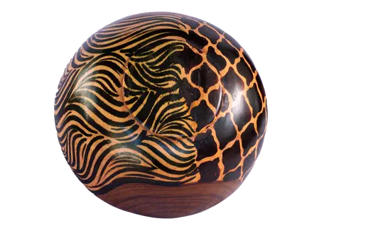 Wooden Bowl - With Animal Print Pattern