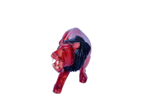 Wooden Lion Figurine