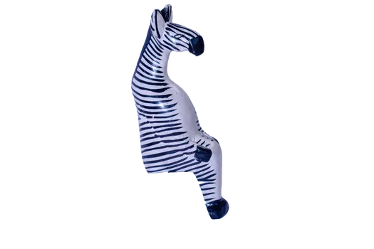 Wooden Sitting Zebra