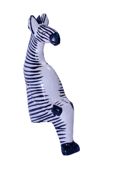 Wooden Sitting Zebra