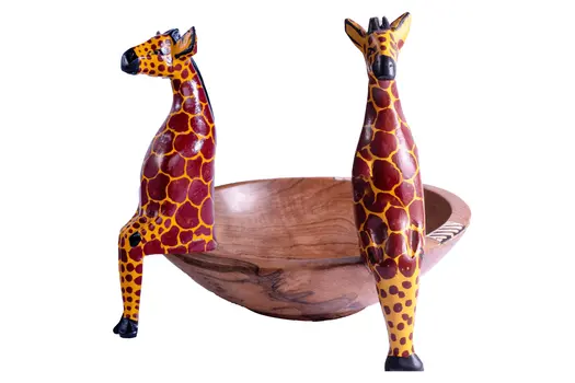 Wooden Sitting Giraffe