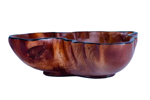 Wooden Bowl Shaped in African Map
