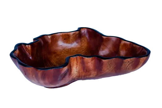 Wooden Bowl Shaped in African Map