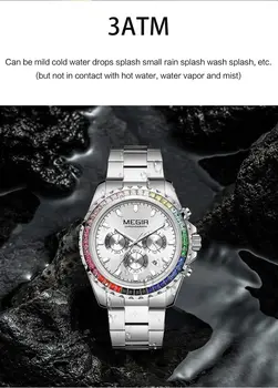 MEGIR Men Watches Brand Luxury Military Wristwatch Waterproof Steel Strap Quartz Chronograph Date Clock Male Relogio Masculino