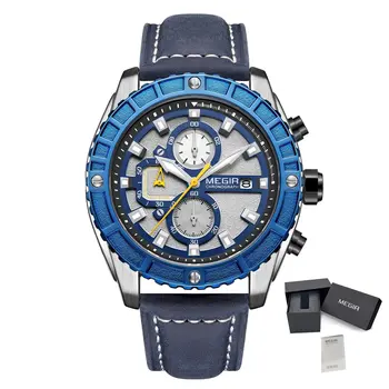 MEGIR Watches Luxury Sport Military Watch for Mens Fashion Casual Quartz Wristwatch Luminous Clock Man Chronograph Reloj Hombre