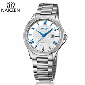 NAKZEN Men Business Quartz Watch Man Luxury Brand Stainless Steel Wrist Watch Male Fashion Simple Clock Relogio Masculino