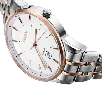 NAKZEN Top Luxury Brand Men's Watches Waterproof Quartz Stainless Steel Watch Rose Gold Watches Male Clock Relogio Masculino