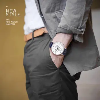NAKZEN Men Fashion Sport Quartz Simple Clock Business Mens Watches Top Brand Luxury Waterproof Wrist Watch Relogio Masculino