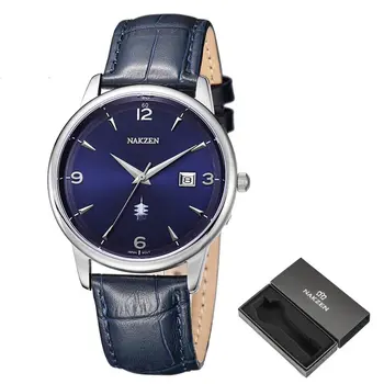 Men Watches Ontwerp Luxe Mannen Quartz Horloge Rvs Gmt Horloge Top Merk Echt leer Waterproof Dress Watch Horloges Reloj Homber