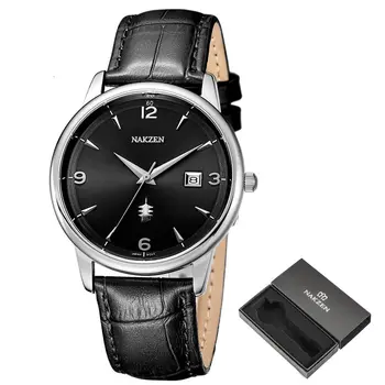 Men Watches Ontwerp Luxe Mannen Quartz Horloge Rvs Gmt Horloge Top Merk Echt leer Waterproof Dress Watch Horloges Reloj Homber