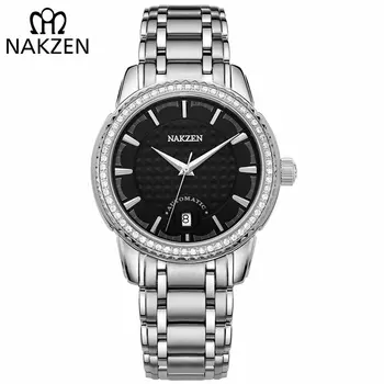NAKZEN Men Business Mechanical Watch Men's Automatic Miyota 8215 Movt Diamond Watches Sapphire Wrist Watch Waterproof Clock