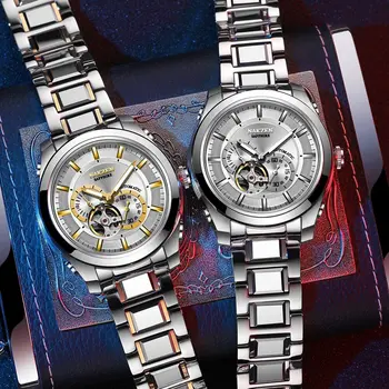 NAKZEN Men Automatic Watch Miyota 82S7 Sapphire Luxury Mechanical Wristwatch Stainless Steel Waterproof Watch Clock relogio masc
