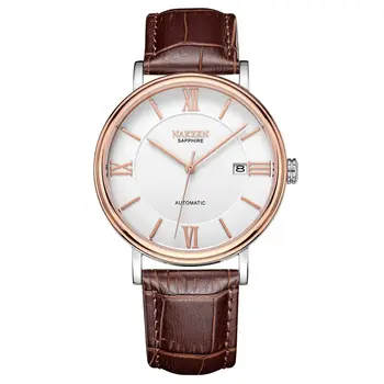 NAKZEN Men Business Automatic Mechanical Watches Brand Luxury Leather Man Wrist Watch Male Clock Relogio Masculino Miyota 9015